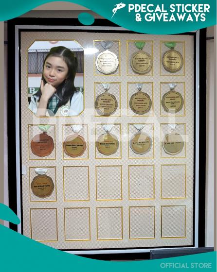 21 Slot Medal Frame plus 5R Pic (17.5 x 21.5")